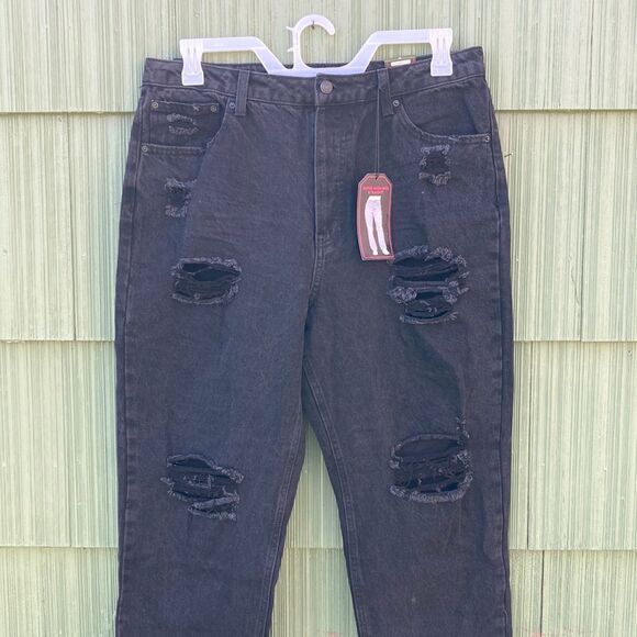 WOMEN’S Juniors Straight Super High-Rise 90's Jeans Pants 2-Pack Size 15 - Picture 3 of 12